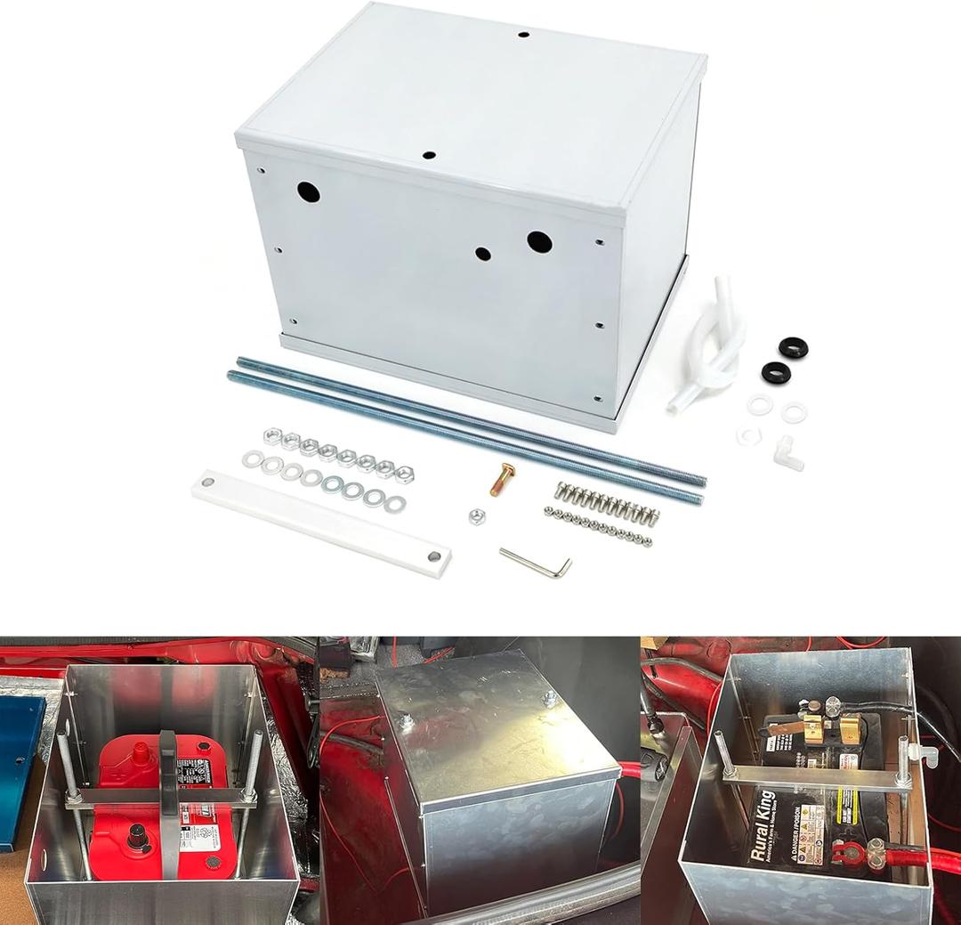 Complete Aluminum Battery Box Relocation Kit Universal Billet Race Off Road Kit(Cable not included)