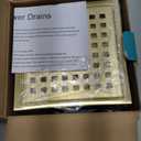 WEBANG 6 Inch Square Shower Floor Drain with Flange,Quadrato Pattern Grate Removable,Food-Grade SUS 304 Stainless Steel,Watermark&CUPC Certified, Brushed Gold