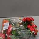 Geosar 8 Bundles Artificial Peonies Flowers Fake Silk Peony Bouquet Faux Peonies Flowers Bulk for Decoration Vase Floral Arrangements Wedding Party Table (Orange,Deep Red)