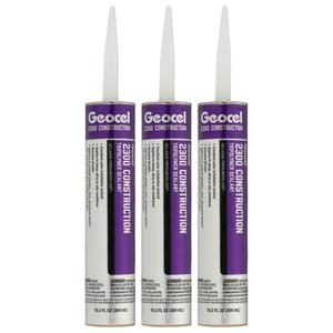 Geocel GC66105 2300 Construction Tripolymer Elastomeric Sealant for Roofing and Trim, 10.3 oz., Bronze, 3 Pack