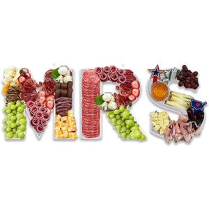 MRS Engagement fillable Cardboard Letters Wedding Party Charcuterie Board Food Sweet Decorative Box, White, 9MRSSH