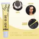 Strong Hold Wig Glue for Lace WigsHairpieces and Hair Extensions Waterproof Hair Bonding Adhesive Portable, Long Lasting and Invisible 20ml(0.7 fl oz), 2 pcs