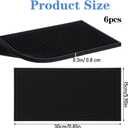 6 Pack Black Bar Mat - 6" x 12" Rubber Bar Mats for Countertop, Non-Slip Spill Mas for Bartending, Coffee, Kitchen & Home Bars, Durable PVC Bars Top Mat for Glasses & Drinks
