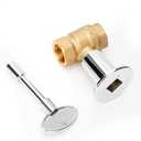 Stanbroil Straight Quarter-Turn Shut-Off Valve Kit for NG LP Gas Fire Pits with Polished Chrome Flange and Key- 3/4" NPT