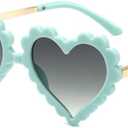 OZPYKAE Girl Heart Sunglasses,Fashion Cute Glasses UV Protection Outdoor Girl Heart Shaped Sunglasses for Toddler Party Beach