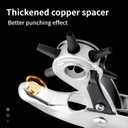 XOOL Belt Hole Puncher for Leather, Precision Multi-Size Leather Hole Punch for Watch Bands, Straps, Collars, Saddles, Shoes, Fabric, DIY Home, Craft Projects