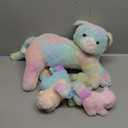 Skylety Nurturing Cat Stuffed Animal with 4 Plush Kittens, Cat Baby Stuffed for Girls Boys Plushy Mommy Kitty with Baby Kittens for Christmas Birthday Party Favors Gifts(LED Style)