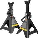 Big RED AT46002ABR-3 Torin Steel Jack Stands, Double Locking Pins, 6 Ton (12,000 lb.) Capacity, Black, 1 Pair