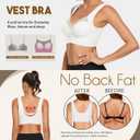 WOWENY Womens Seamless Wirefree Bras Comfortable Wireless Bras No Underwire Padded Push Up Soft Back Smoothing Bra (White, L)