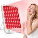 Red Light Therapy for Face Light Therapy Lamp Infrared Light Therapy with 660nm & 850nm Near Infrared LED Red Light Therapy Panel Touch Control 6 Levels of Brightness 3 Modes 10-60 Minute Timing