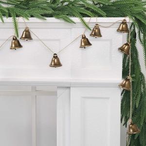 JOICEE Christmas Bells Garland, Rustic Bronze Jingle Bells String Vintage Bell Garland Banner Ornaments for Christmas Decorations Xmas Tree Mantle Fireplace Home Wall Decor