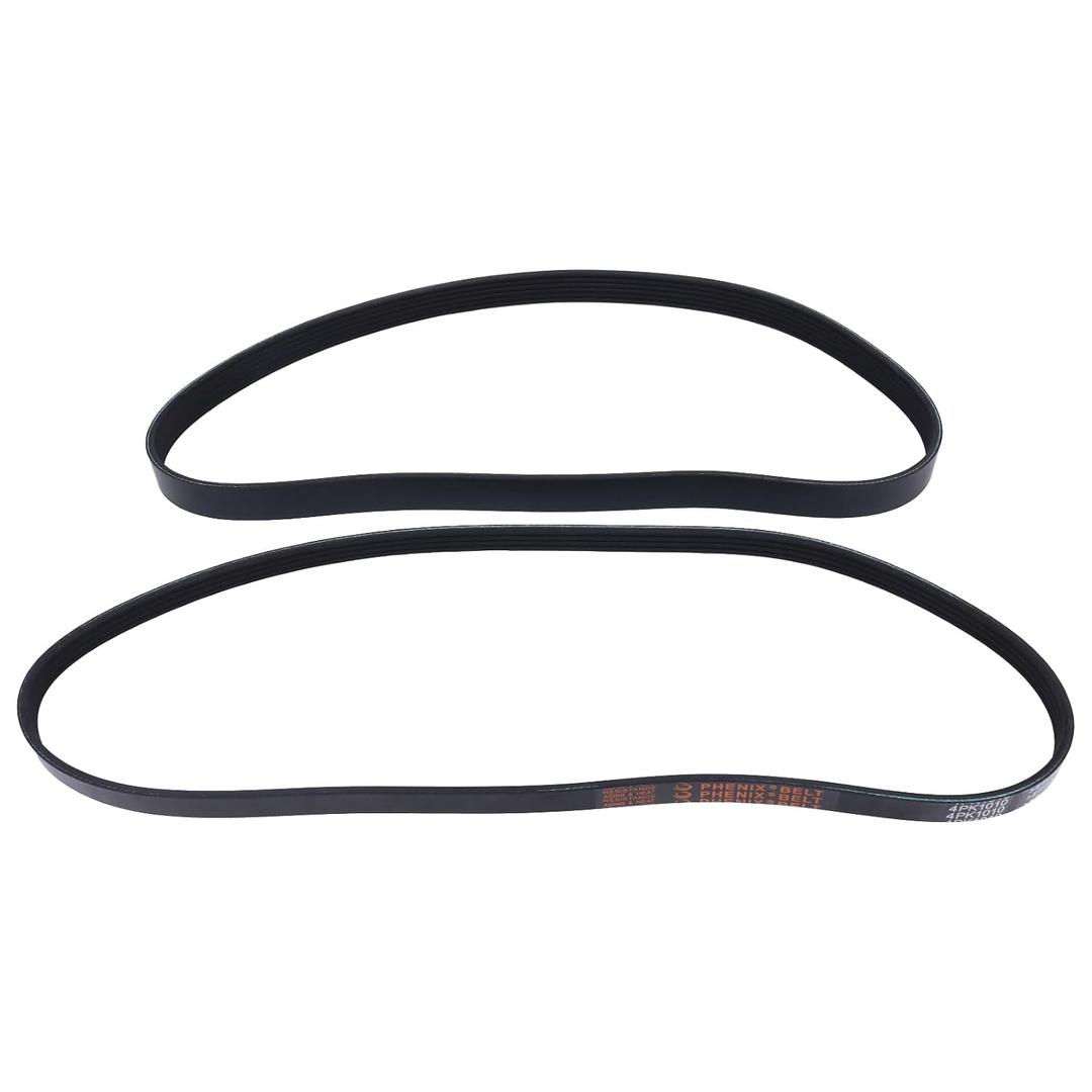 4PK1010 6PK990 Drive Belt Kit Compatible with 2001-2005 Civic 2001-2005 Acura EL 1.7L l4 Gas SOHC 56992-PLM-003 56992PLM505 11720-67A00 1752185300