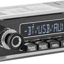 Single Din Classic Car Stereo: Vintage Retro Style Radio for Truck - Bluetooth LCD Display AM FM Receiver USB AUX-in Pre-amp Subwoofer Output