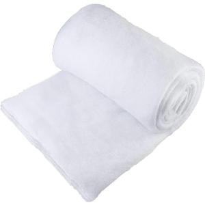 Snow Blanket for Christmas Decorations  94 x 31 Inch Large Artificial Snow Blanket for Christmas Village Displays, White Winter Décor  Thick Fluffy Faux Snow Backdrop Xmas Party Christmas Tree Base