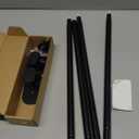 Tension Rods Adjustable Black Tension Rod Spring Rod Extendable Short Curtain Rod Spring Loaded Curtain Rods Tension Rod for Curtains,Closet,Kitchen