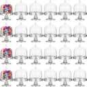 mekueeex 48PCS Mini Cupcake Stand, Tiny Cake Dome with Clear Plastic For Chocolate, Cheese, Coconut Macaroons, Balls, Candies & More
