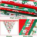 G2PLUS Christmas Triangle Bunting Banner, 39Ft Cotton Pennant Banner, Red and Green Fabric Flags for Holiday, Home and Party Hanging Decorations