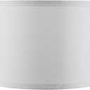 Aspen Creative 38872-2, Drum Collapsible Uno Lamp Shade, White, 16" Top x 16" Bottom x 9" Height, Set of 2, 16" Top x 16" Bottom x 9" Slant