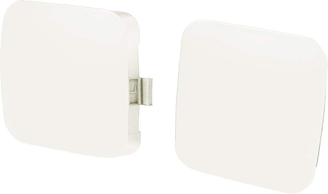 X AUTOHAUX 1 Pair Front Left Right Bumper Tow Hook Cover Cap for Toyota RAV4 2.5L 3.5L 2009-2012 White Tow Hook Eye Lid Cover Trailer Cap 53285-0R020 53286-0R020