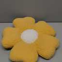 Sioloc Flower Shaped Throw Pillow, Fun Daisy Pillow,Cute Decorative Seat Cushion Aesthetic Flower Plush Pillows for Bed Floor Couch Chair(15.7" Yellow)