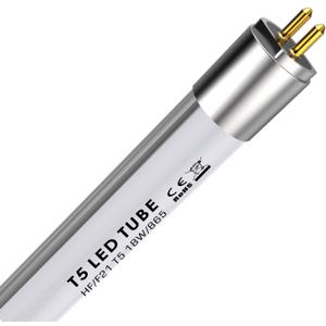 F21T5 Replacement LED Tube T5, 18W, 34 inch, 2050lm, 6500K / 865 / Daylight White, 140 Degrees, G5, Plug and Play LED Fluorescent Replacement Tube (Eq to 39W CFL), Frosted, 1 Piece