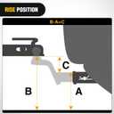 Nilight Fusion Trailer Hitch Mount w/Welded 2 Inch Trailer Ball & Hitch Pin, Fits 2 Inch Receiver, 7500 lbs 2" Rise