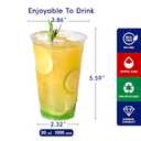 JOLLY CHEF 20 oz Clear Plastic Cups, 1000 Pack Disposable Plastic Cups, Party Drinking Cups for Birthday, Weddings, Picnics, Ceremonies, BBQs, and any Events