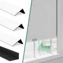 Light Blocking Strips for Window Shades and Blinds, 100% Blackout PVC Side Tracks Light Blocker for Blinds, Window Light Blocker for Bedroom(White, 58", 4PCS)