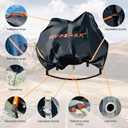 Hyperax 600D Oxford Heavy-Duty Transportation Bike Cover Waterproof PU, lock-access grommets, reflective handles & straps, plus carry bag. Fits bikes up to 240145105 cm