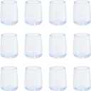 Semetall 12 Pcs 12mm Inner Diameter Silicone Chair Leg Caps Floor Protectors Round Furniture Table Feet Covers,Preventing Scratches and Noise (Transparent)
