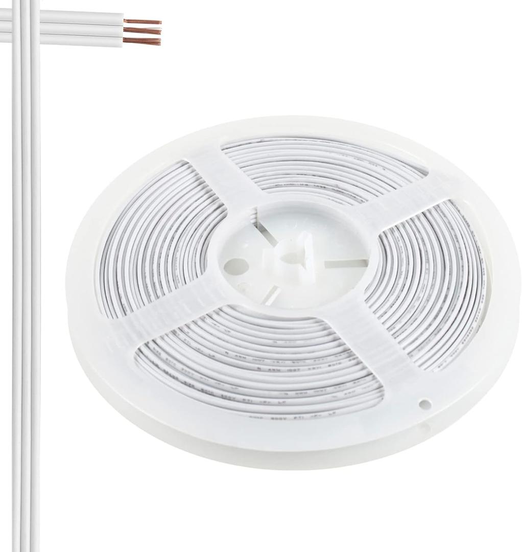 RGBZONE 10M 22AWG 3 Pin LED Light Strip Cable Cord, Extension Cable Line Wire for WS2812b WS2811 Dream Color LED Strip Lights, PVC Plastic Flexible(White) (3pin 22awg)