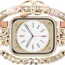 MOFREE Boho Band Compatible with Apple Watch Bands for Women 40mm 38mm 41mm 42mm 44mm 45mm Series 10 9 8 7 6 5 4 3 2 1 SE, Metal Chain Beaded Bracelet Wristband Women iWatch Bands