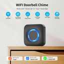 WIFI Wireless Doorbell Chime Compatible with Ring, Nest, Blink | 32 Ringtone 4 Volume with LED Flash Alert Smart Indoor Doorbell Receiver for Home Security/Business/Hearing Impaired (1 Pack)
