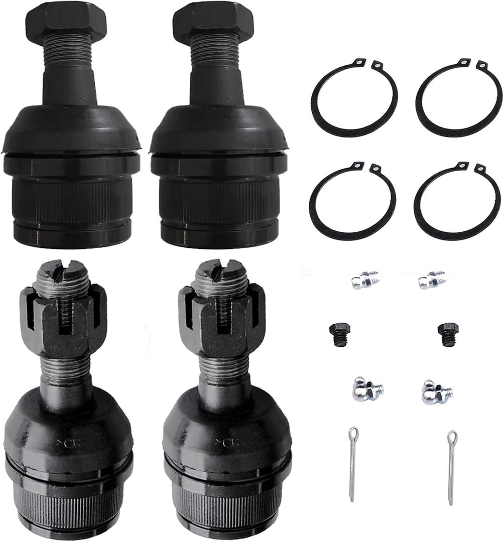 4pc Upper Lower Ball Joint Kit K80026 K8195 for Ford Bronco 80-96, F-150 80-96 4WD, F-250 80-96 4WD, for Ford F-350 80-81 4WD, Front Ball Joint for Dodge Ram 2500 94-99 4WD