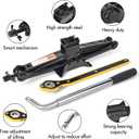 Scissor Car Jack 2 Ton (4409 lbs) Tire Changing Kit with Lug Wrench - Emergency Kit for Car, SUV, MPV