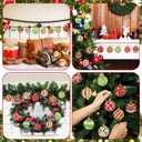 Realspring 20 Pieces Christmas Ball Diamond Art Ornaments Lime Green and Red Diamond Painting Tree Decorations 5D Hanging Xmas Diamonds Art DIY Christmas Kits for Adults Crafts Party Favors