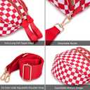 Pure Colour Crossbody Bum Bags for Women Spacious Checkered Cross body Bag Nylon Trendy Fanny Pack for Travel