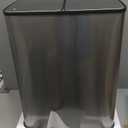 GarveeHome 2 x 8 gal Stainless Steel Double Trash Can with Lid for Kitchen, Large Dual Trash and Recycle Bin Combo, Step-on Kitchen Metal Garbage Cans, PP Inner Buckets, Liner Rim