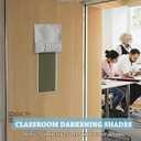 RYB HOME Classroom Door Window Cover, Privacy Sunlight Shades for Classroom Windows and Doors Cover Lockdown Shades, Room Darkening Design Blocks Views, W 8 x L 36, 1 Panel, Grey