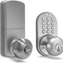 MiLocks TKK-02SN Tkk-Sn Digital Door Knob Lock with Electronic Keypad, Satin Nickel, Keypad, Keyless