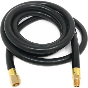 6ft Propane Gas Hose, Low Pressure Washer Air Hose Assembly with 3/8" Female Flare Connector Fitting x 3/8" Male NP, High or Low Pressure for LP Gas Tanks RV BBQ Heaters and Air Compressors [MADOL]