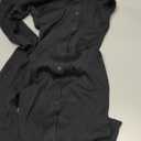 Women Sexy Deep V Neck Button Front Knit Mini Dress Elegant Long Sleeve Ribbed Flowy Hem A-Line Short Dresses