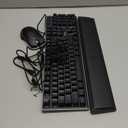 RedThunder K10 Wired Gaming Keyboard and Mouse and Wrist Rest Combo, RGB Backlit, Mechanical Feel Anti-ghosting Keyboard + 7D 7200 DPI Mice+Soft Leather Wrist Rest 3 in 1 PC Gamer Accessories(Black)