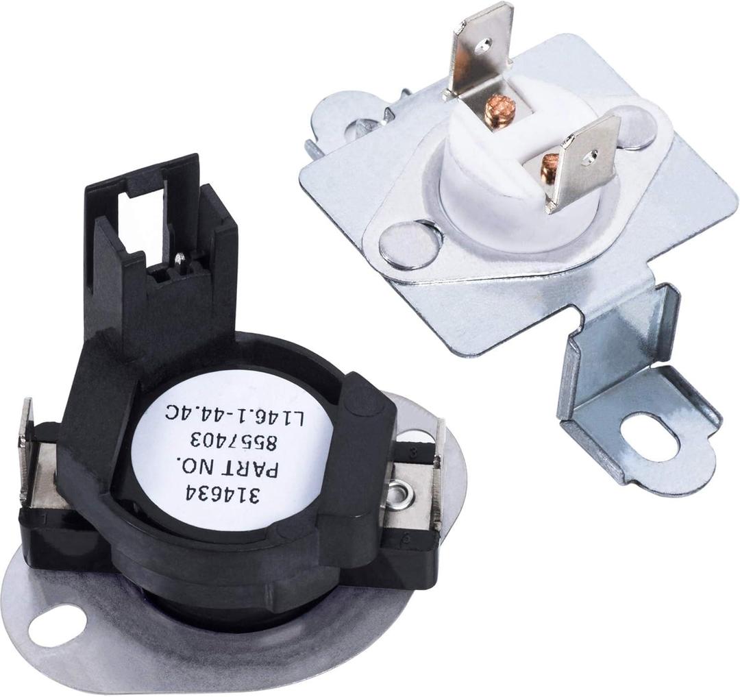 280148 Dryer Thermal Cut Off Kit by BlueStars - Includes 8557403 Thermostat & 8318314 Thermal Fuse - Compatible with Whirlpool Kenmore Maytag Dryers - Replaces 280148VP 1175772 AP3874047 PS991443