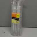 100 Count Shot Glasses Premium Clear Hard Plastic 1oz Disposable Cups, Ideal for Jello Shots, Tasting, Condiments, Sauce, Dipping, Samples