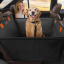 FURTIME Large Dog Car Seat, Upgraded PU Leather Back Seat Extender with Hard Bottom, Waterproof Pet Car Seat Cover for Medium Sized Dog, Pet Hammock for Cars, SUVs, Trucks (Large)