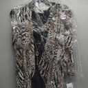 R&M Richards Women's Plus Size Wild & Graceful Ensemble, Black/Taupe/Rust, 22W