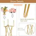 2 Pcs Gold Flower Stand Display -41.3IN Flower stand for Wedding, Metal flower Display Stand for Wedding Bases Para Arreglos Florales flower Stand display gold centerpieces for wedding