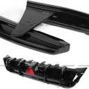 3pcs Rear Diffuser with Led Red Brake Light Compatible with 2018-2024 Toyota Camry SE XSE, with Corner Winglet Bumper Splitter Extension Fit for 2018 2019 2020 2021 2022 2023 (Glossy Black)