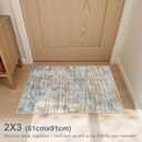 UERMEI 2x3 Entryway Area Rugs: Washable Neutral Abstract Small Rug Door Mat Non-Slip Soft Low Pile Indoor Carpe for Entrance Kitchen Front Door Bathroom Entry Kids Room - Blue Brown